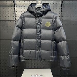 Moncler Charcoal Hooded Puffer Jacket